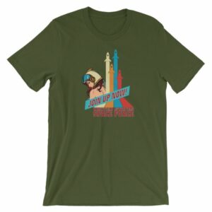 Space Force Retro Vintage Comics Space Girl Short-Sleeve Unisex T-Shirt - Image 5
