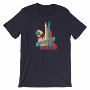 Space Force Retro Vintage Comics Space Girl Short-Sleeve Unisex T-Shirt - Image 7