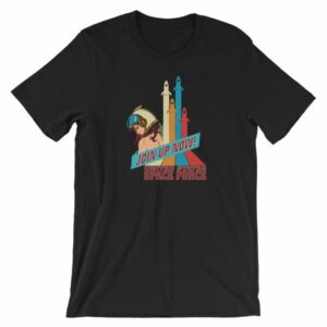 Space Force Retro Vintage Comics Space Girl Short-Sleeve Unisex T-Shirt