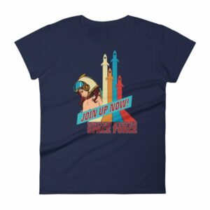Space Force Retro Vintage Comics Space Girl Women's short sleeve t-shirt - Image 5