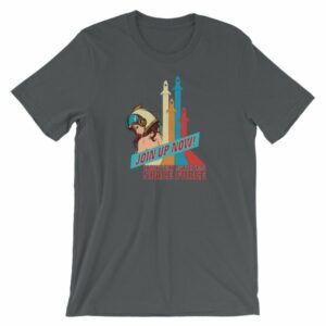 Space Force Retro Vintage Comics Space Girl Short-Sleeve Unisex T-Shirt - Image 6