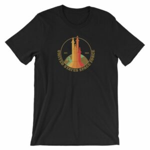 Space Force Est 2018 Retro Vintage Styled Rockets Short-Sleeve Unisex T-Shirt
