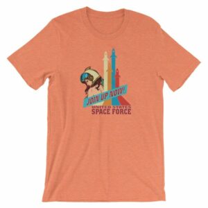 Space Force Retro Vintage Comics Space Girl Short-Sleeve Unisex T-Shirt - Image 14