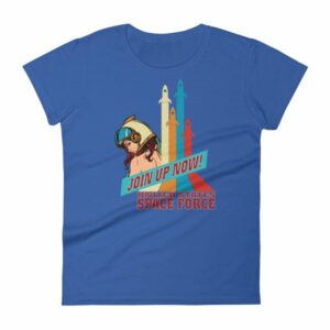 Space Force Retro Vintage Comics Space Girl Women's short sleeve t-shirt - Image 10