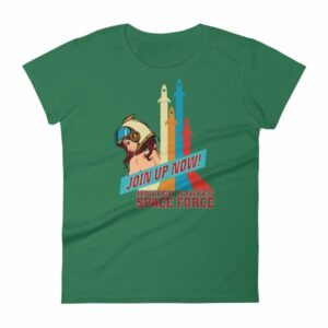Space Force Retro Vintage Comics Space Girl Women's short sleeve t-shirt - Image 9