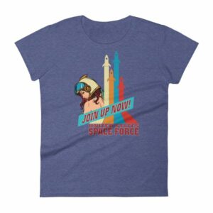 Space Force Retro Vintage Comics Space Girl Women's short sleeve t-shirt - Image 7
