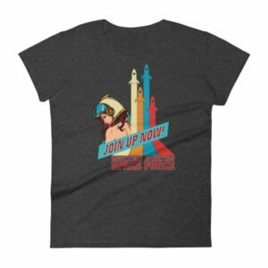 Space Force Retro Vintage Comics Space Girl Women's short sleeve t-shirt - Image 4