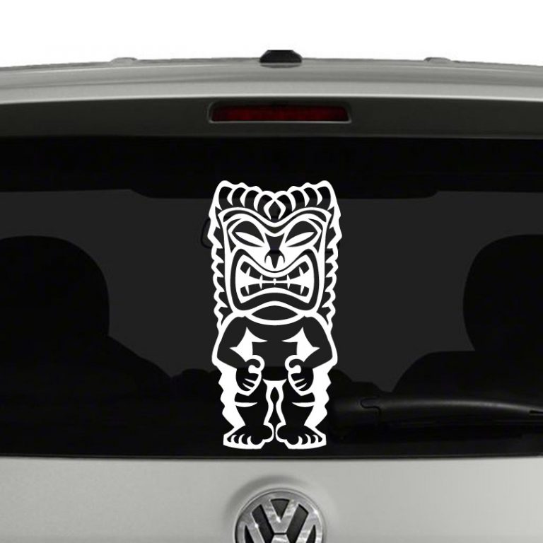 Tiki Totem Hawaiian Vinyl Decal Sticker