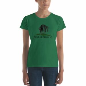 Dont Grab on Me Pussy Cat Funny Political Short Sleeve Women’s T-Shirt - Image 5