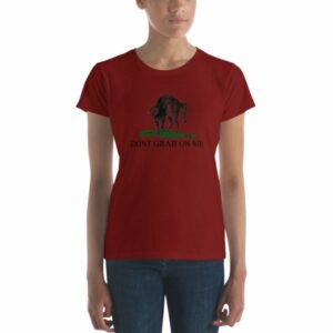 Dont Grab on Me Pussy Cat Funny Political Short Sleeve Women’s T-Shirt - Image 10