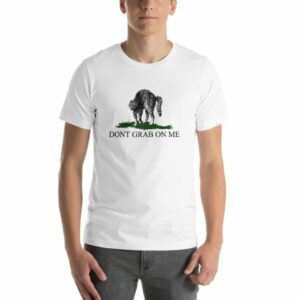 Dont Grab on Me Pussy Cat Funny Political Short Sleeve Unisex T-Shirt - Image 2
