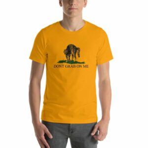Dont Grab on Me Pussy Cat Funny Political Short Sleeve Unisex T-Shirt