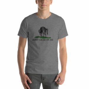 Dont Grab on Me Pussy Cat Funny Political Short Sleeve Unisex T-Shirt - Image 3