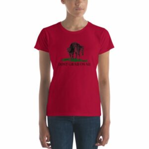 Dont Grab on Me Pussy Cat Funny Political Short Sleeve Women’s T-Shirt - Image 13