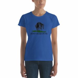 Dont Grab on Me Pussy Cat Funny Political Short Sleeve Women’s T-Shirt - Image 6