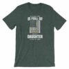 My Family Tree Is Full Of Hero's My Daughter is One Thin Como Line T-ShirtShort-Sleeve Unisex T-Shirt - Image 3