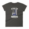 My Family Is Full Of Hero's My Husband is One Thin Blue Line Women's short sleeve t-shirt - Image 2