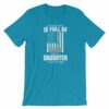 My Family Tree Is Full Of Hero's My Daughter is One Thin Como Line T-ShirtShort-Sleeve Unisex T-Shirt - Image 12