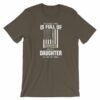 My Family Tree Is Full Of Hero's My Daughter is One Thin Como Line T-ShirtShort-Sleeve Unisex T-Shirt - Image 9