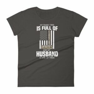My Family Tree Is Full Of Hero's My Husband is One Women's short sleeve t-shirt - Image 2