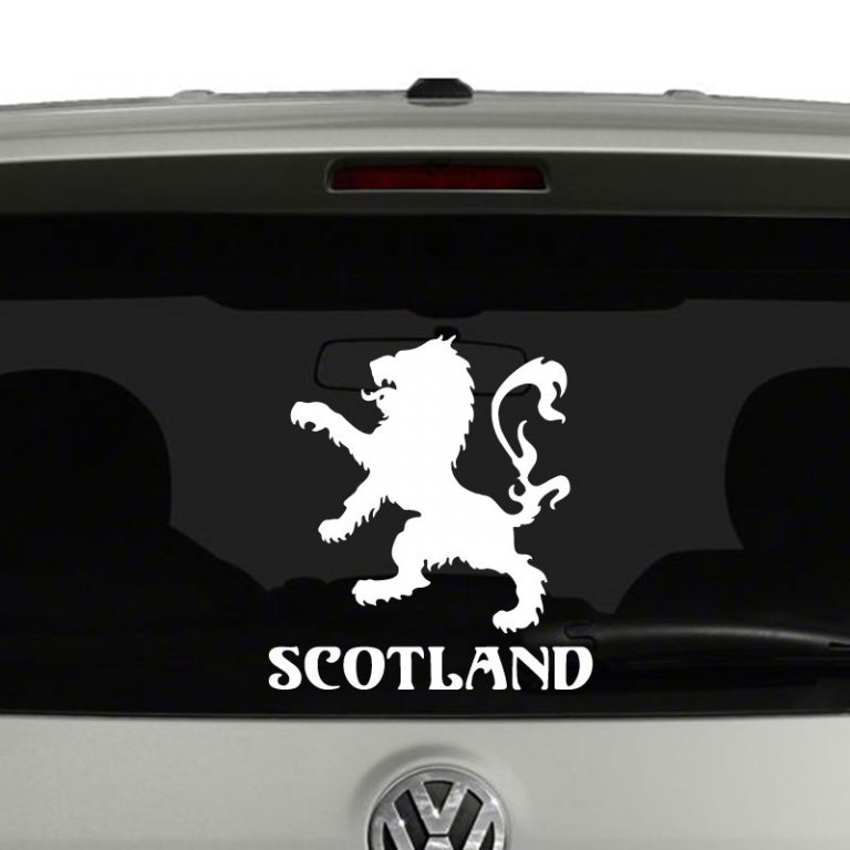 Scotland Lion Rampant Emblem Coat of Arms Vinyl Decal Sticker