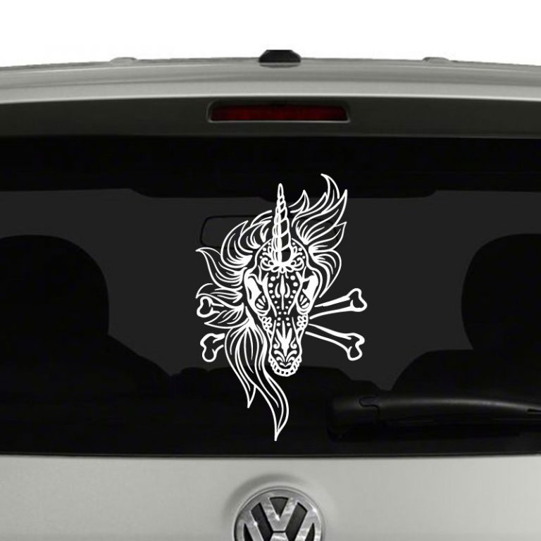 Unicorn Sugar Skull Day of the Dead Vinyl Decal Sticker