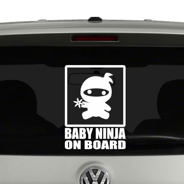 Baby Ninja On Board Baby On Board Vinyl Decal Sticker