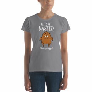 Lets Get Basted Thanksgiving Goals Funny Turkey Women's short sleeve t-shirt - Image 5