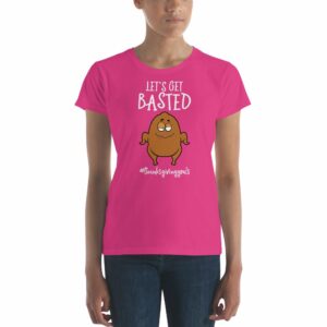 Lets Get Basted Thanksgiving Goals Funny Turkey Women's short sleeve t-shirt - Image 13