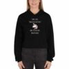 Unicorn I Was Like Whatever Bitches Funny Sarcastic T-Shirt Women's Crop Hoodie - Image 2