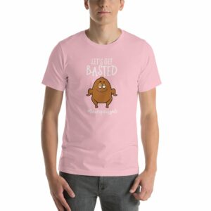Lets Get Basted Thanksgiving Goals Funny Turkey Short-Sleeve Unisex T-Shirt - Image 9