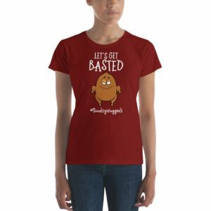 Lets Get Basted Thanksgiving Goals Funny Turkey Women's short sleeve t-shirt - Image 11