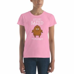 Lets Get Basted Thanksgiving Goals Funny Turkey Women's short sleeve t-shirt - Image 12