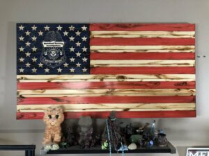 Wooden Rustic American Flag