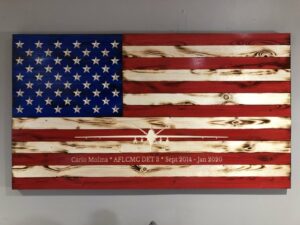 Wooden Rustic American Flag