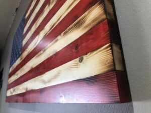 Wooden Rustic American Flag