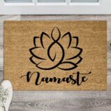 Namaste Lotus Flower Meditation Floor Welcome Mat