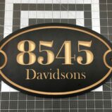 Carved Wooden Address Sign