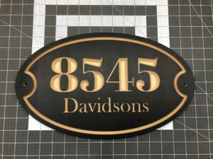 Carved Wooden Address Sign