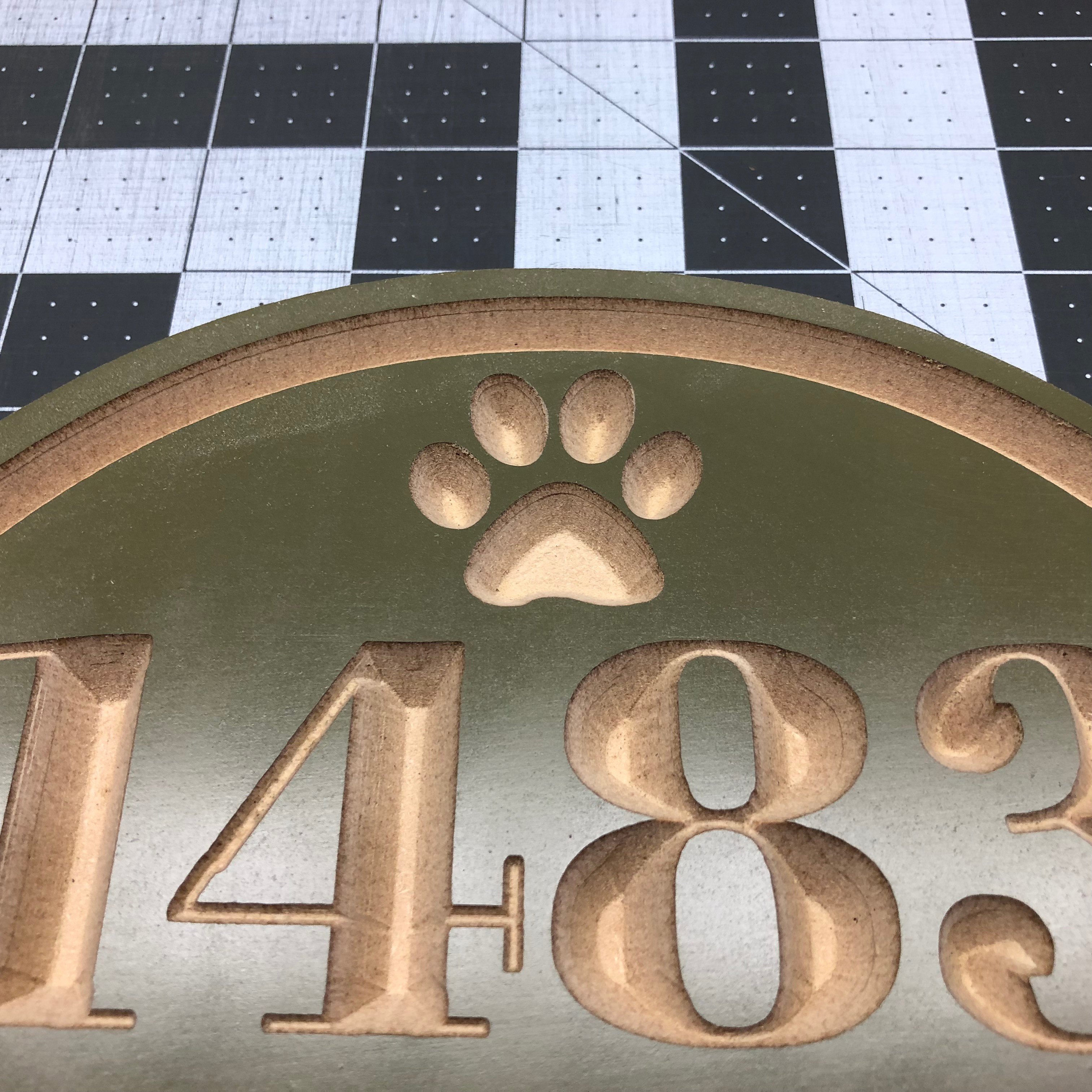 house address engraved plaque 15 x 9 house number