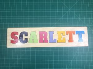 Child's Custom Personalized Wooden Carved Name Puzzle