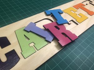 Child's Custom Personalized Wooden Carved Name Puzzle