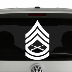 Marine Corp Rank Insignia Gunnery Sergeant E7 Vinyl Decal Sticker