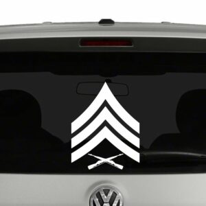 Marine Corp Rank Insignia Sergeant E5 Vinyl Decal Sticker