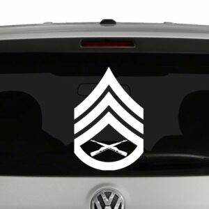 Marine Corp Rank Insignia Staff Sergeant E6 Vinyl Decal Sticker