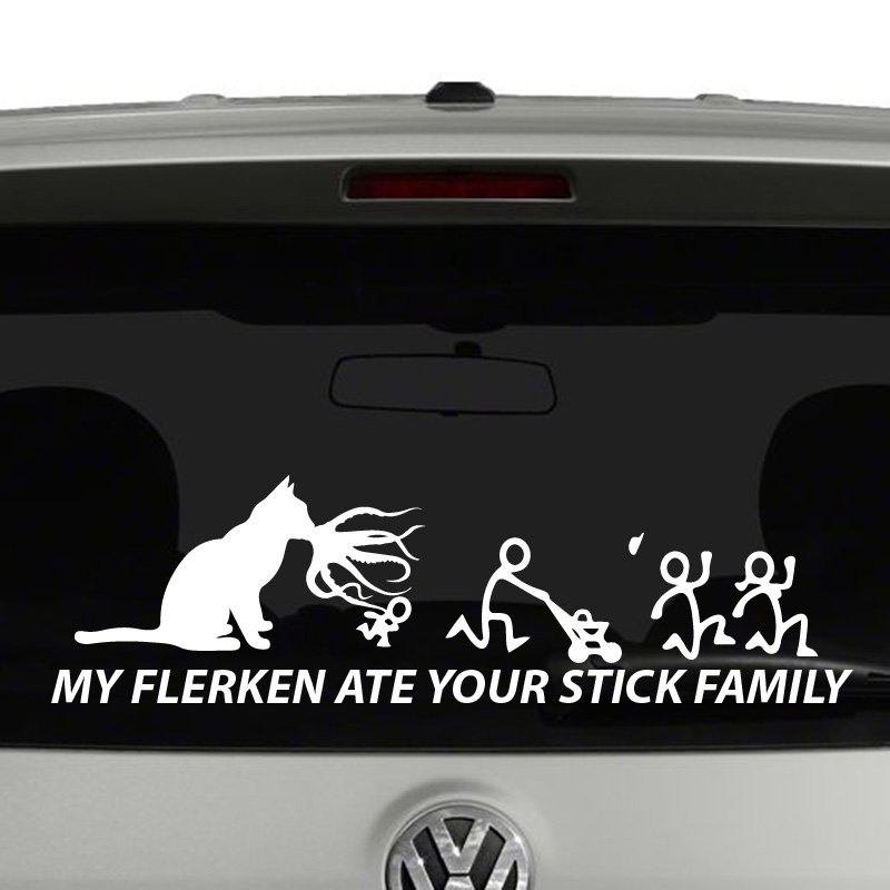 My Flerken Ate Your Stick Figure Family Vinyl Decal Sticker