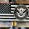 Wooden Carved American Flag Black and Natural Gloss - Image 5