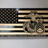 Wooden Carved American Flag Marine Corps EGA Rank Insignia - Image 7