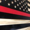 Wooden American Thin Red Line Flag