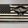 Wooden Carved American Flag Marine Corps EGA Rank Insignia